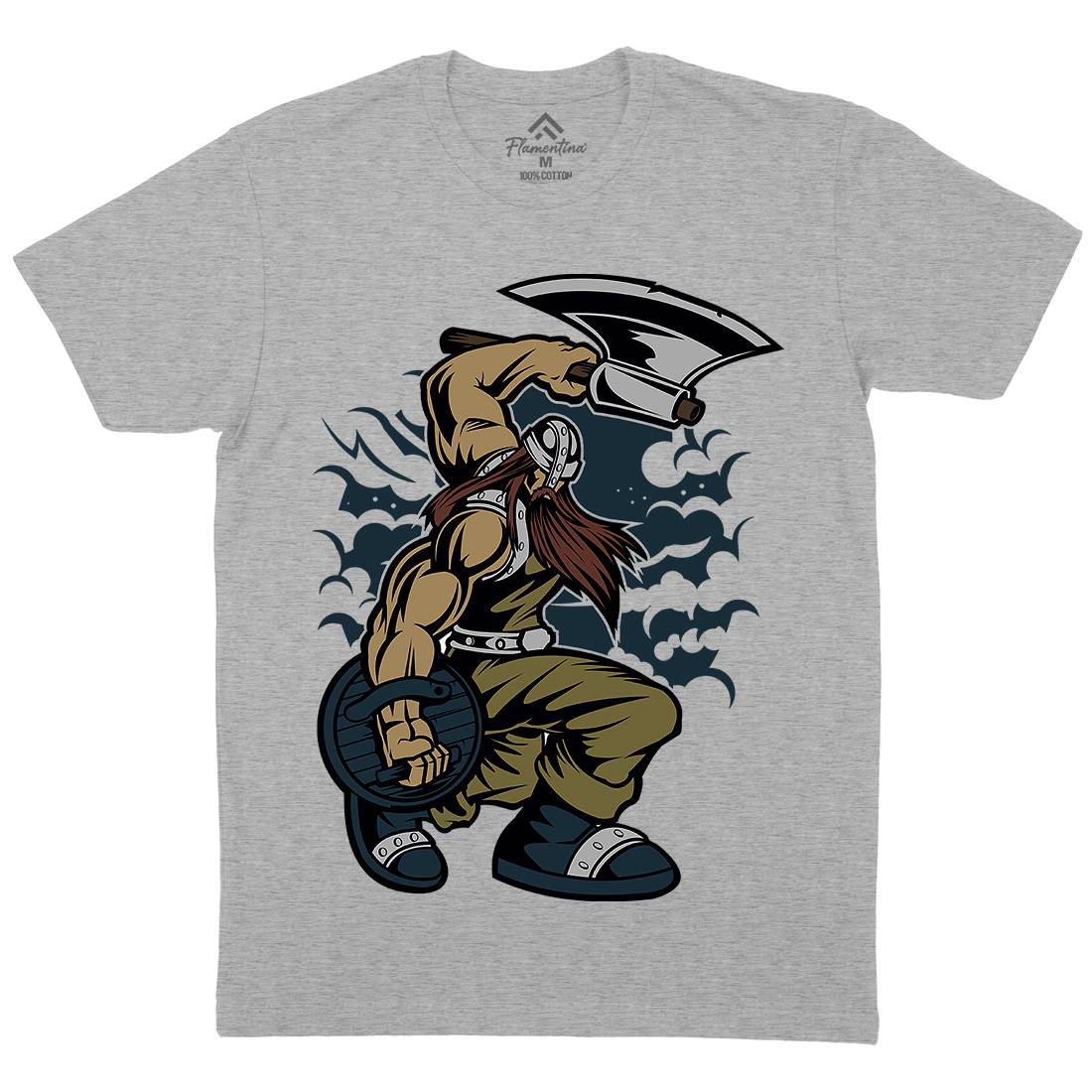 Viking Mens Organic Crew Neck T-Shirt Warriors C467