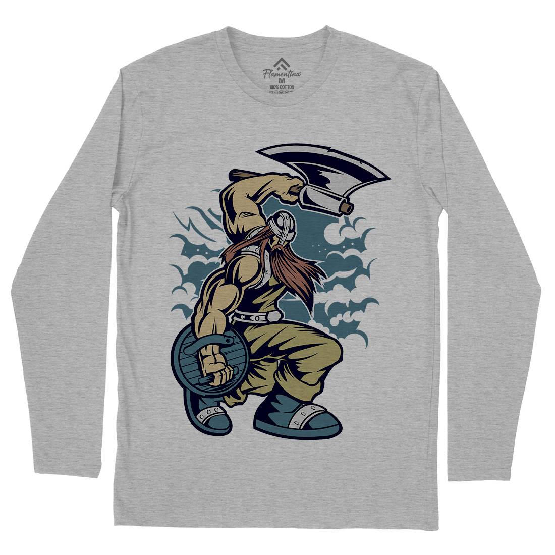Viking Mens Long Sleeve T-Shirt Warriors C467