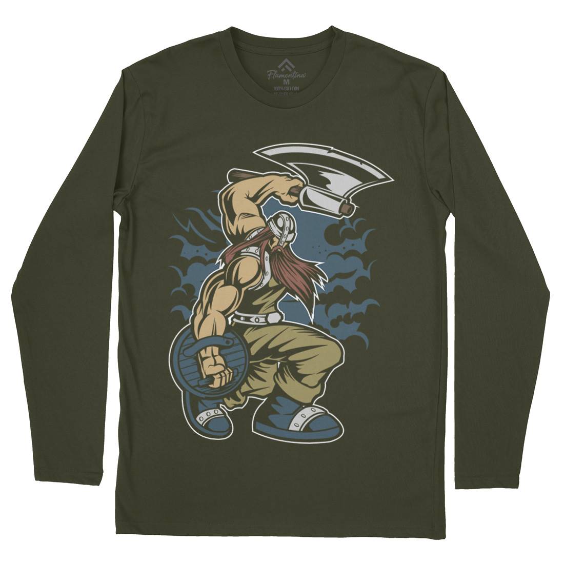 Viking Mens Long Sleeve T-Shirt Warriors C467