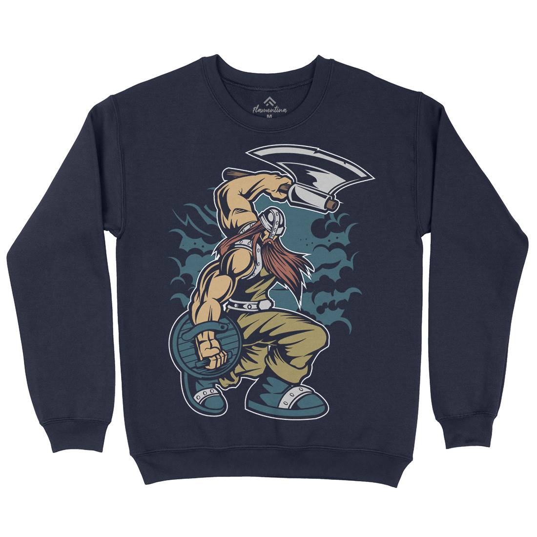 Viking Mens Crew Neck Sweatshirt Warriors C467