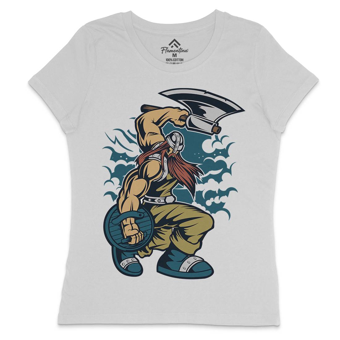 Viking Womens Crew Neck T-Shirt Warriors C467