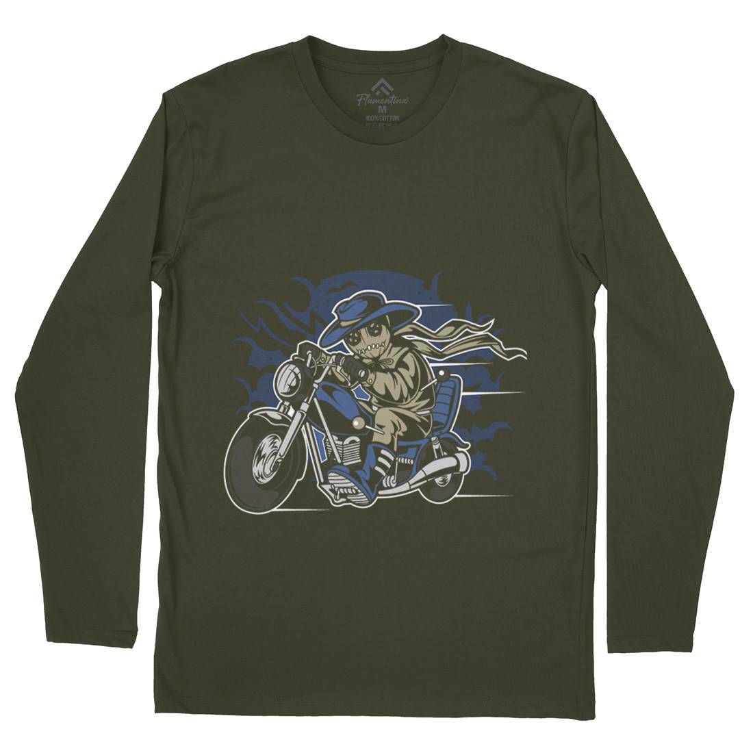 Voodoo Doll Biker Mens Long Sleeve T-Shirt Motorcycles C469