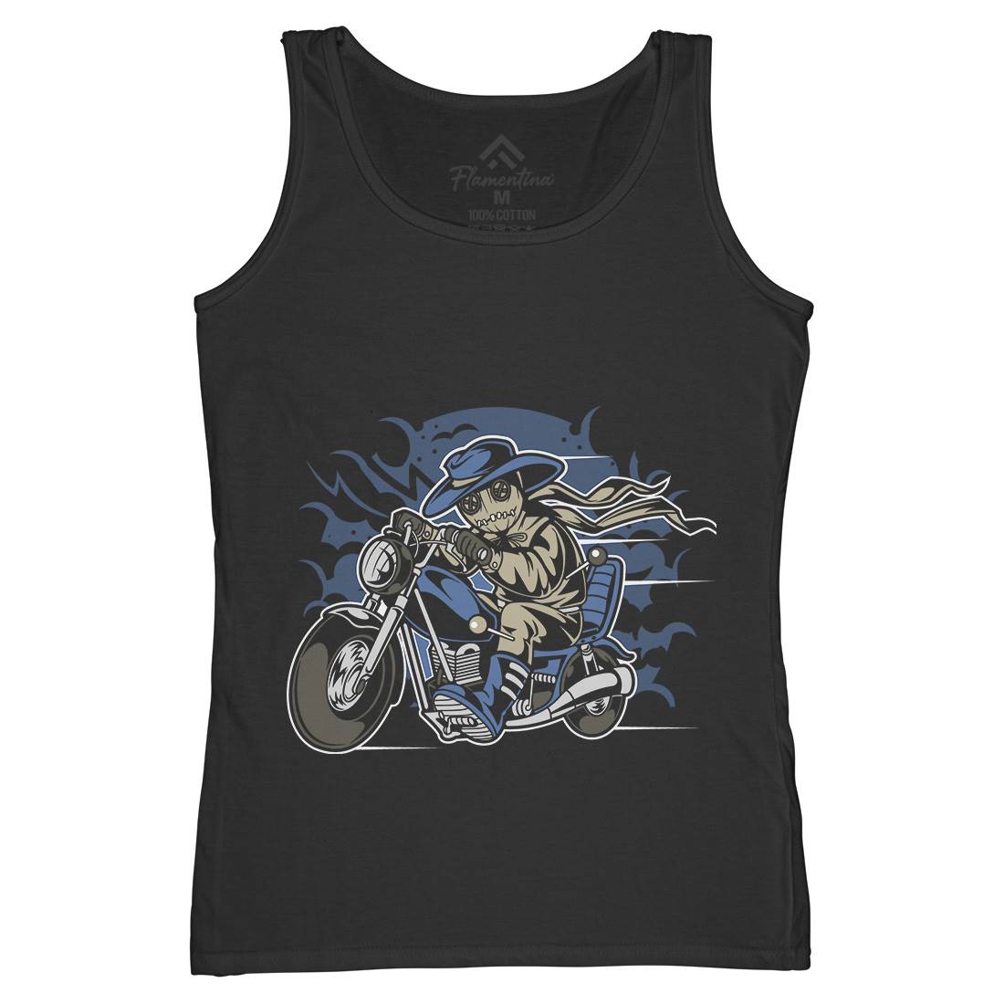 Voodoo Doll Biker Womens Organic Tank Top Vest Motorcycles C469