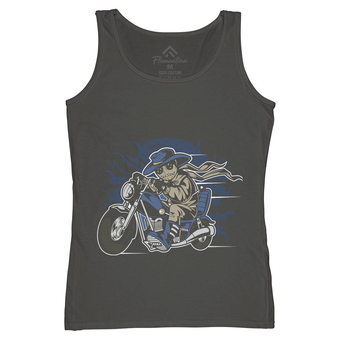 Voodoo Doll Biker Womens Organic Tank Top Vest Motorcycles C469