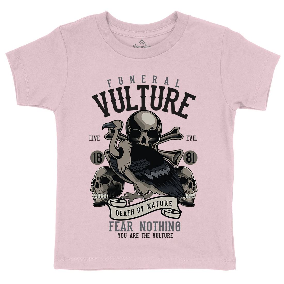Vulture Kids Crew Neck T-Shirt Horror C471