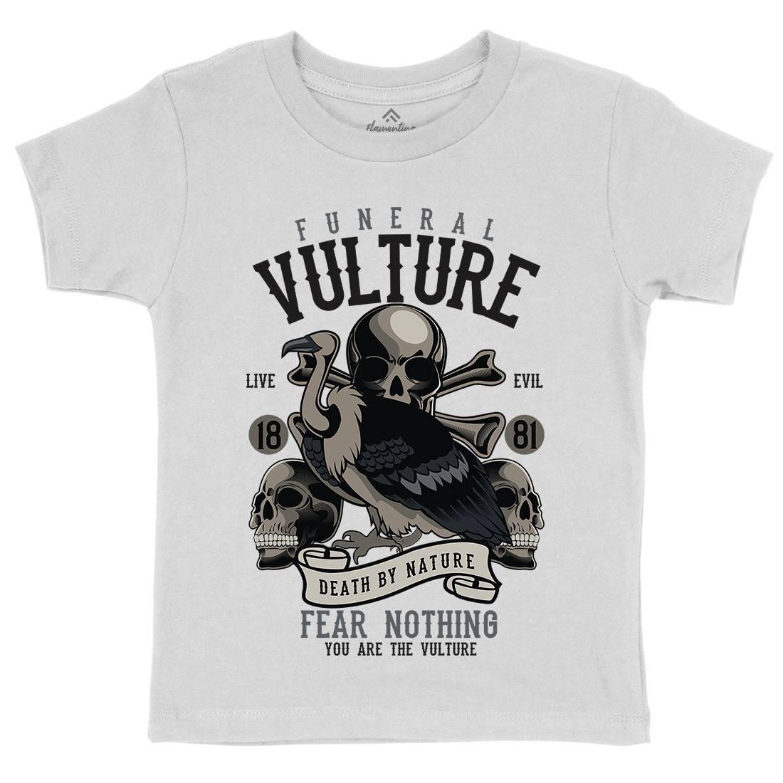 Vulture Kids Organic Crew Neck T-Shirt Horror C471
