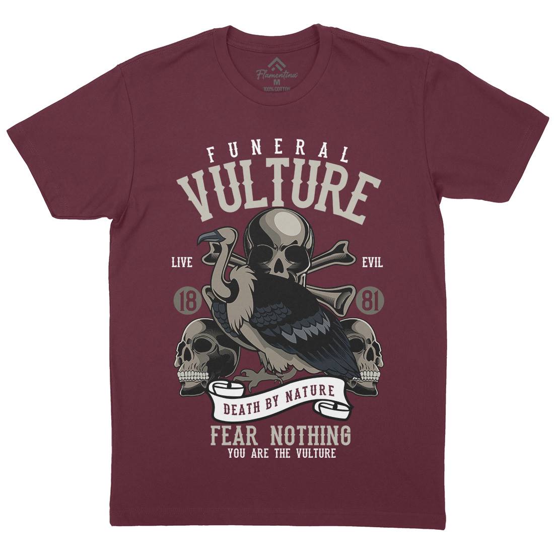 Vulture Mens Crew Neck T-Shirt Horror C471