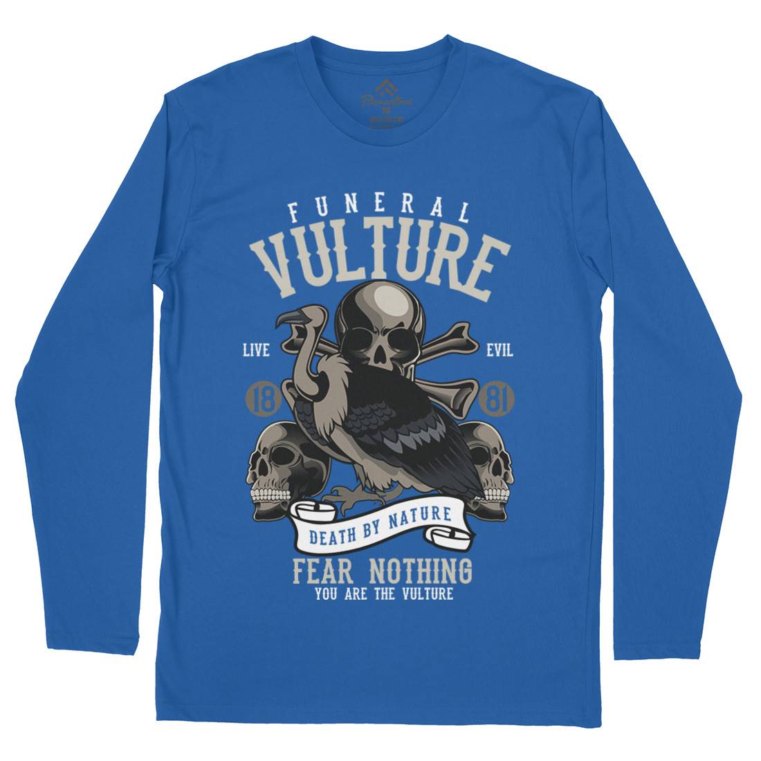 Vulture Mens Long Sleeve T-Shirt Horror C471