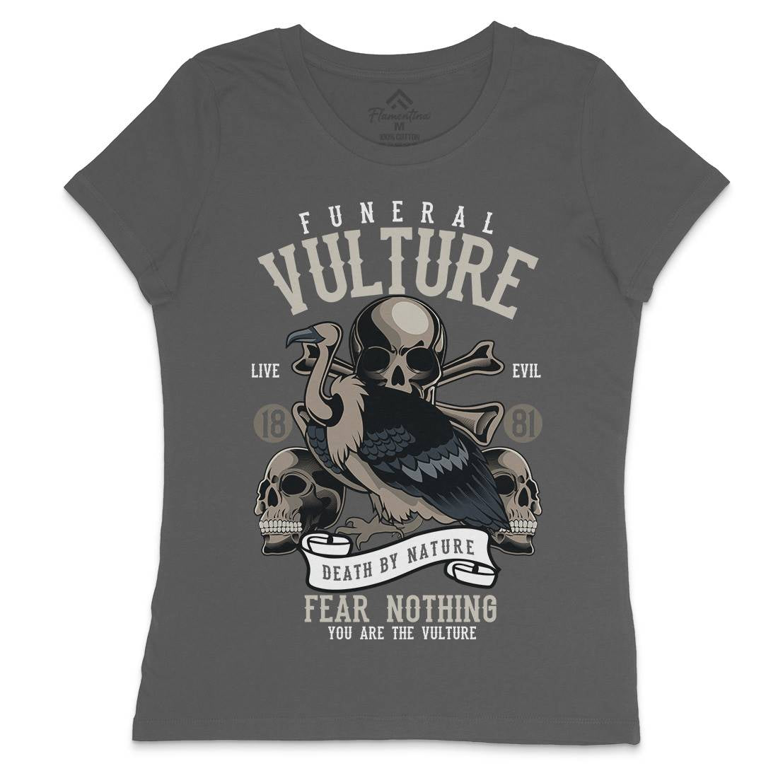 Vulture Womens Crew Neck T-Shirt Horror C471