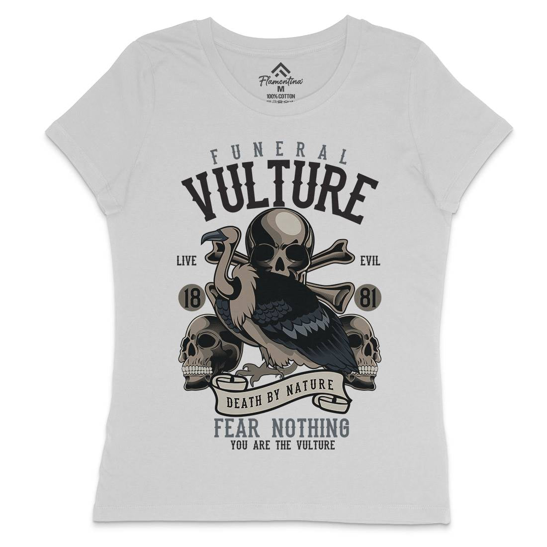 Vulture Womens Crew Neck T-Shirt Horror C471