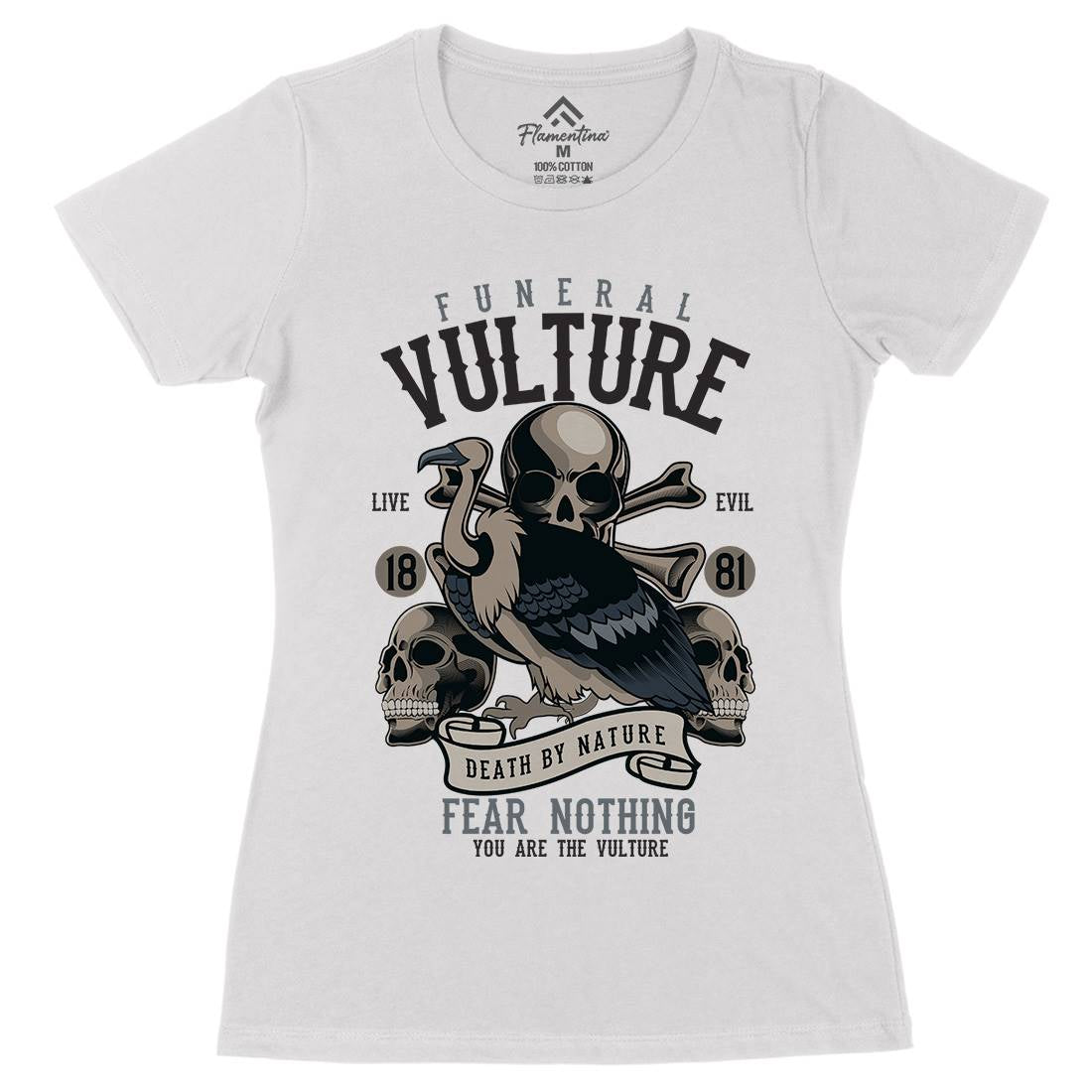 Vulture Womens Organic Crew Neck T-Shirt Horror C471