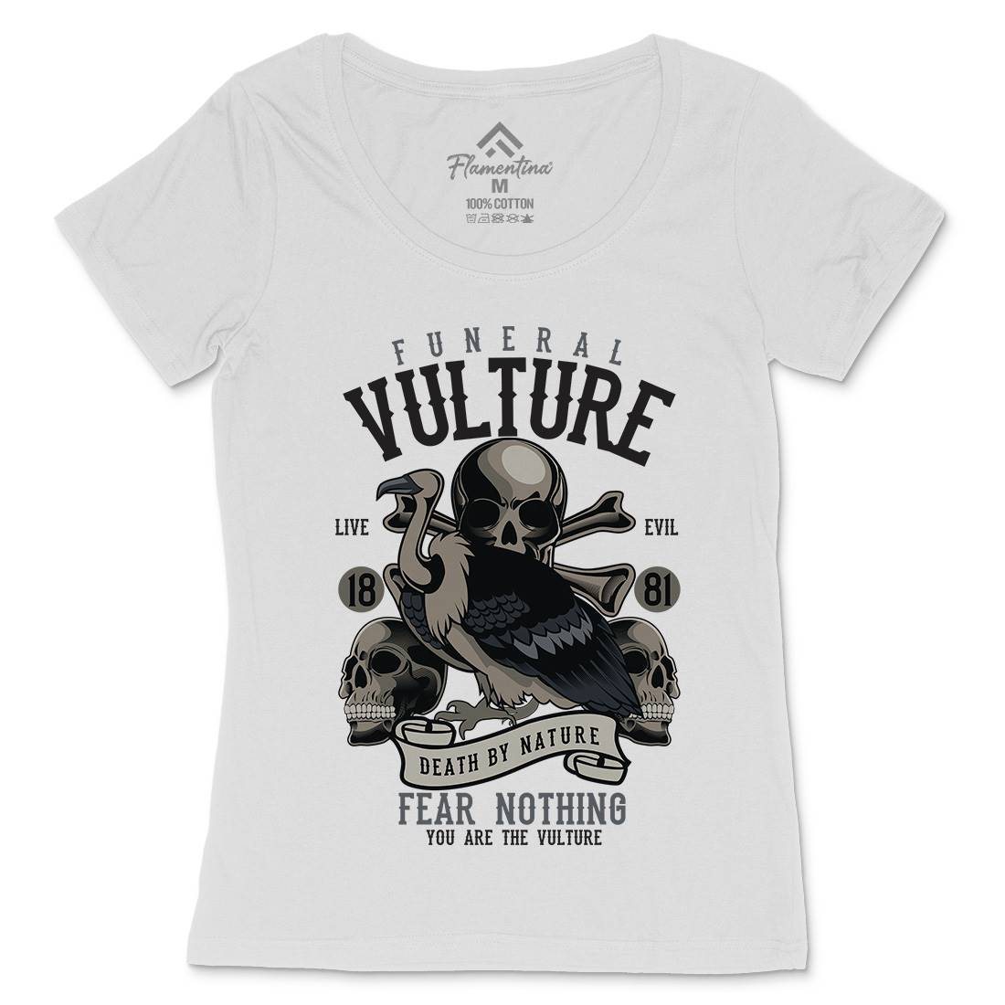 Vulture Womens Scoop Neck T-Shirt Horror C471