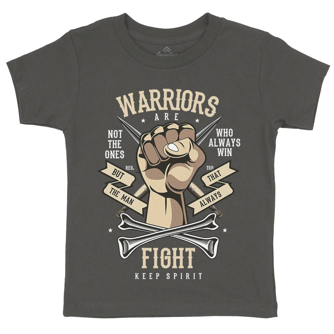 Warriors Fist Kids Organic Crew Neck T-Shirt Warriors C472