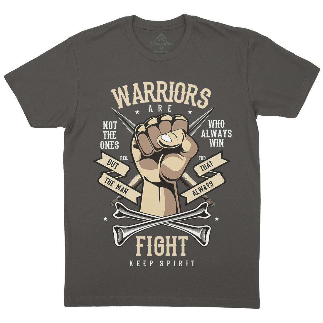 Warriors Fist Mens Crew Neck T-Shirt Warriors C472