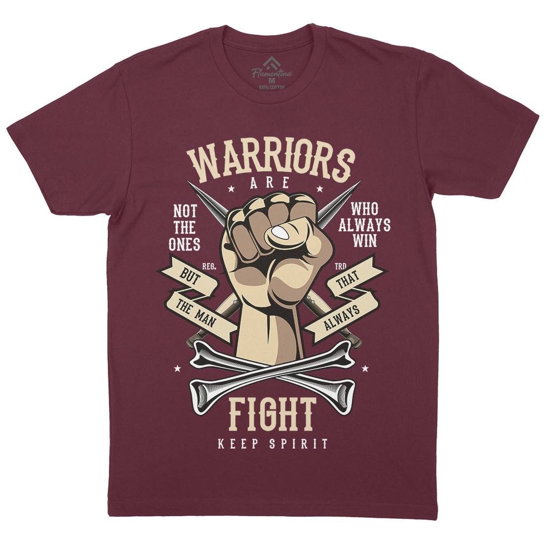 Warriors Fist Mens Crew Neck T-Shirt Warriors C472
