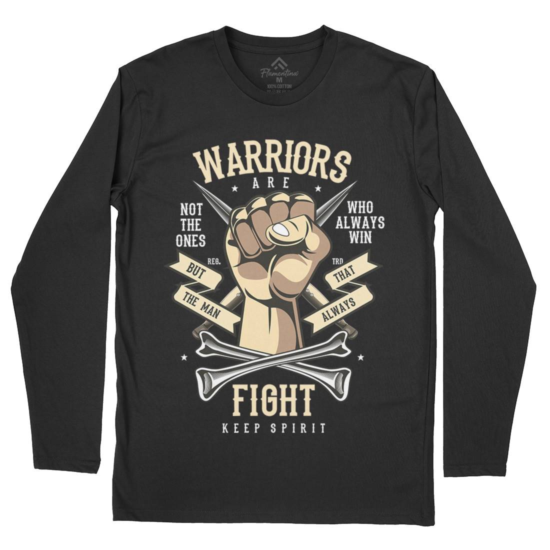 Warriors Fist Mens Long Sleeve T-Shirt Warriors C472