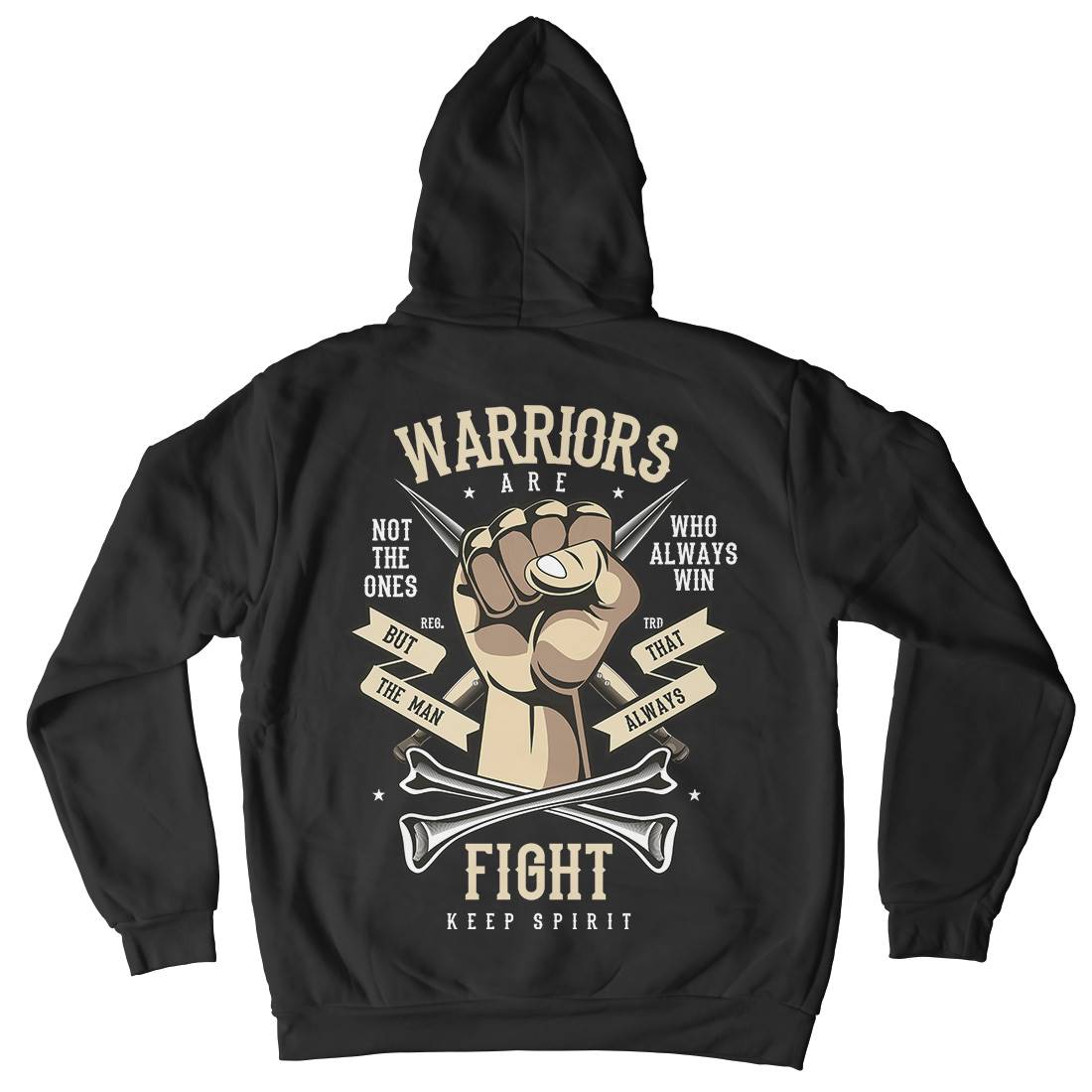 Warriors Fist Mens Hoodie With Pocket Warriors C472