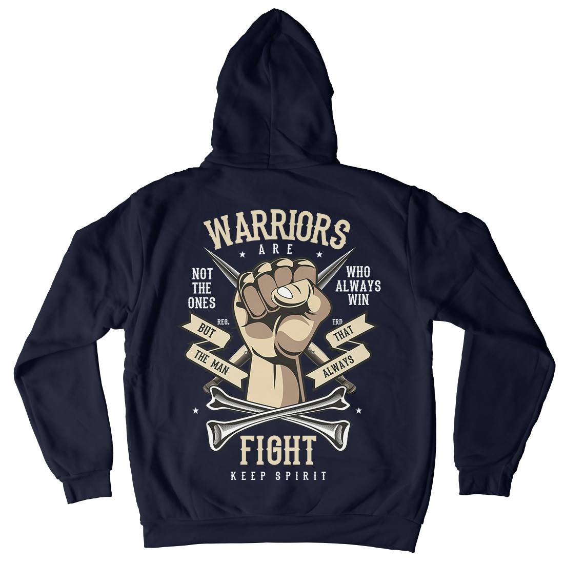 Warriors Fist Mens Hoodie With Pocket Warriors C472