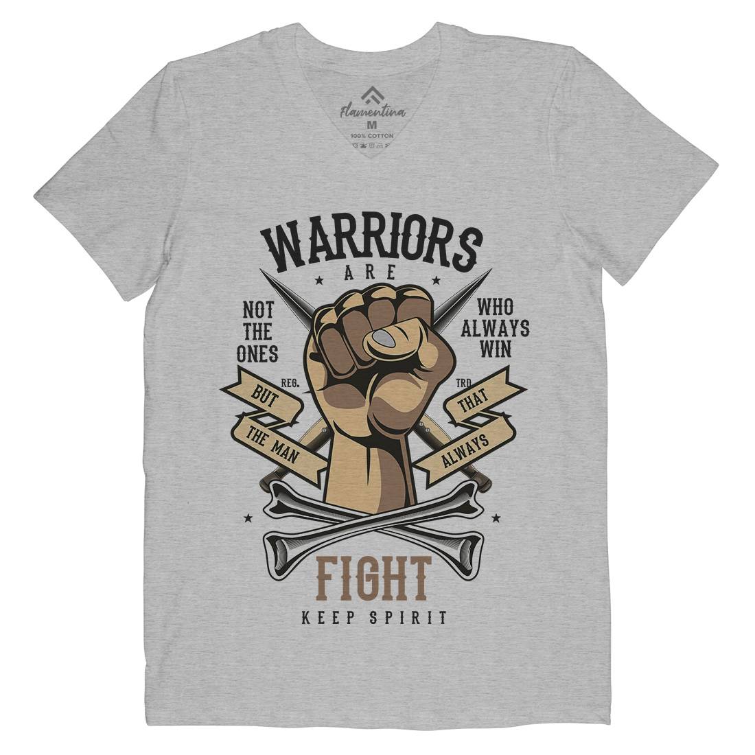 Warriors Fist Mens V-Neck T-Shirt Warriors C472