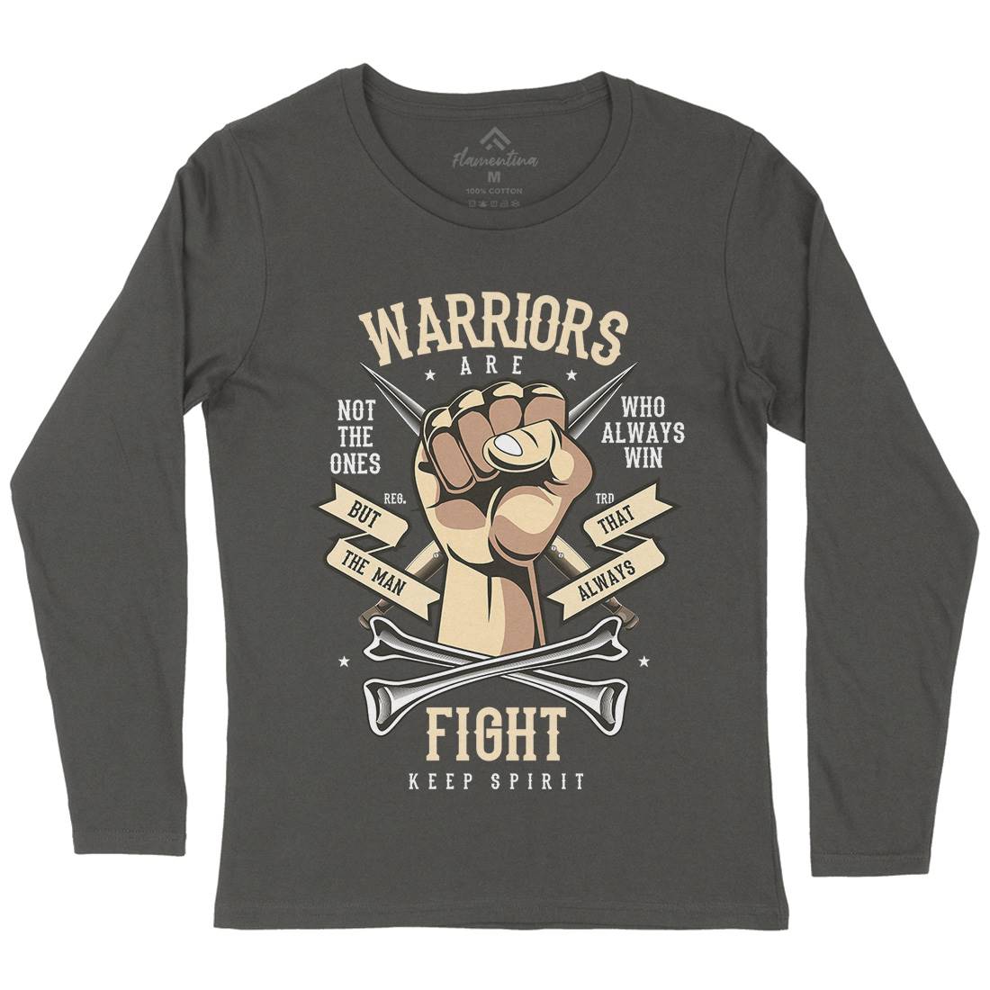 Warriors Fist Womens Long Sleeve T-Shirt Warriors C472