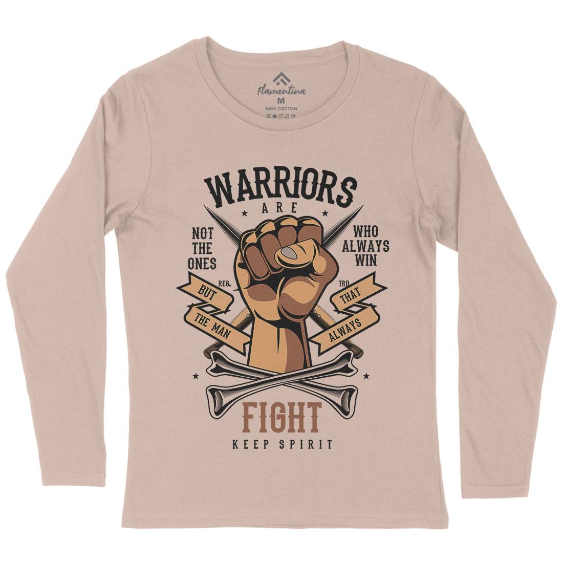Warriors Fist Womens Long Sleeve T-Shirt Warriors C472