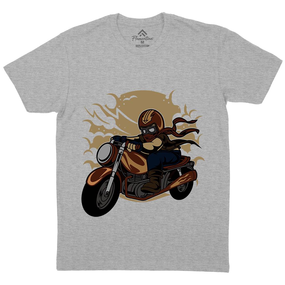Wild Biker Mens Crew Neck T-Shirt Motorcycles C473