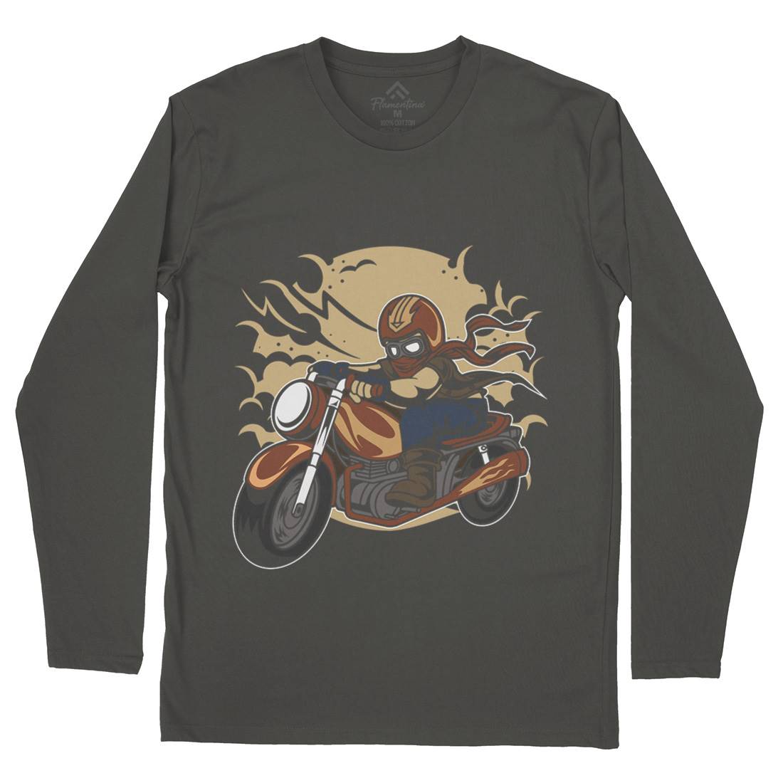 Wild Biker Mens Long Sleeve T-Shirt Motorcycles C473