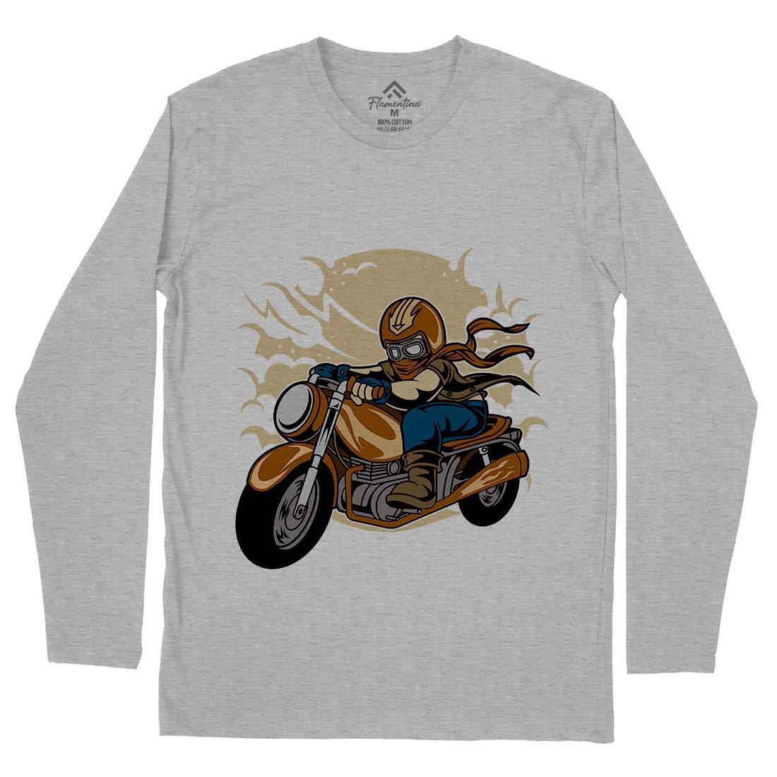 Wild Biker Mens Long Sleeve T-Shirt Motorcycles C473