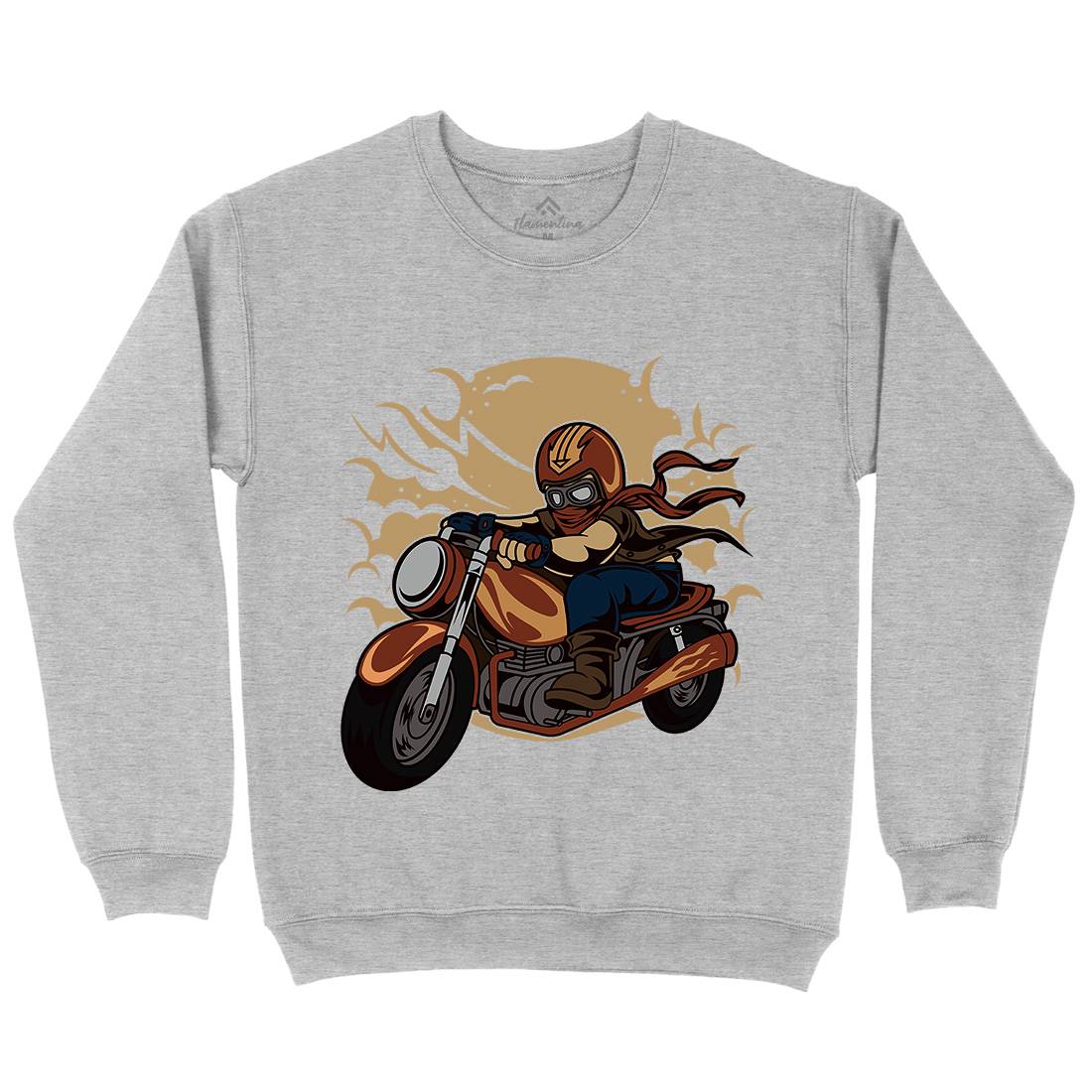 Wild Biker Mens Crew Neck Sweatshirt Motorcycles C473