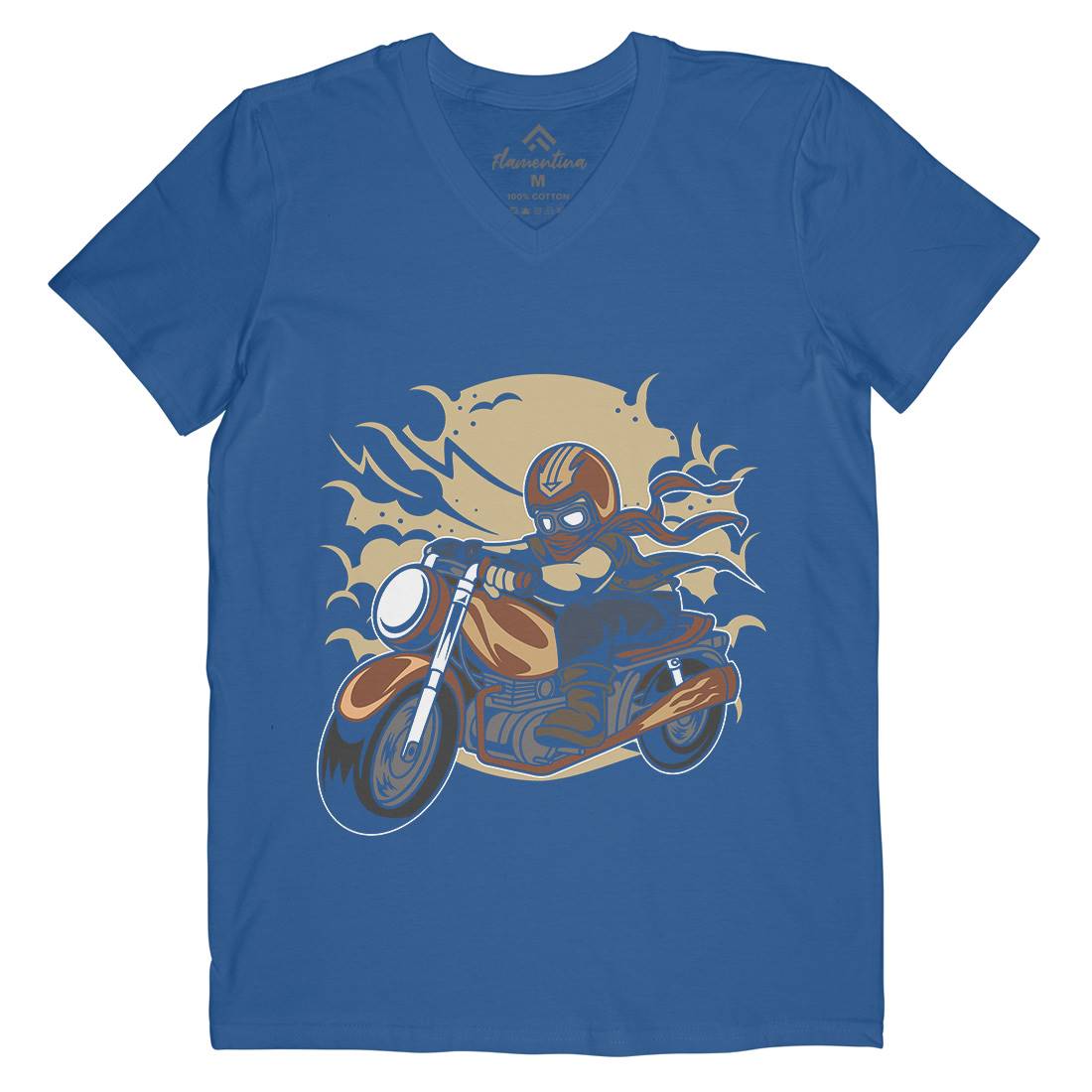 Wild Biker Mens V-Neck T-Shirt Motorcycles C473
