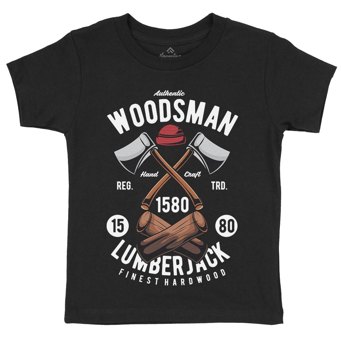 Woodsman Kids Crew Neck T-Shirt Work C474