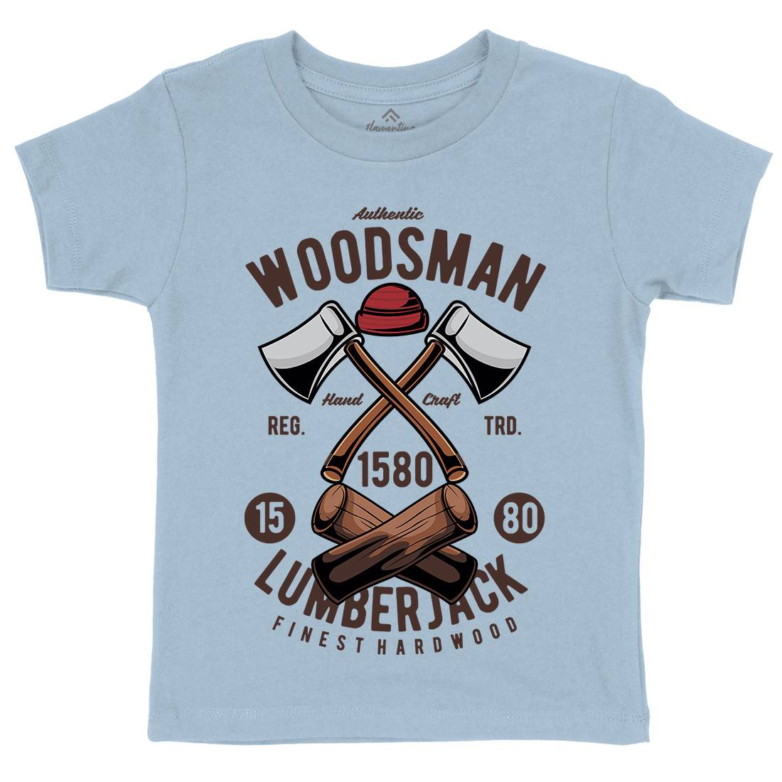 Woodsman Kids Organic Crew Neck T-Shirt Work C474