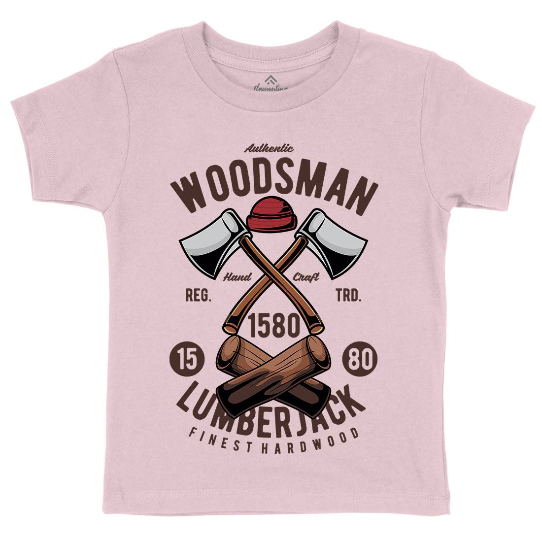 Woodsman Kids Organic Crew Neck T-Shirt Work C474