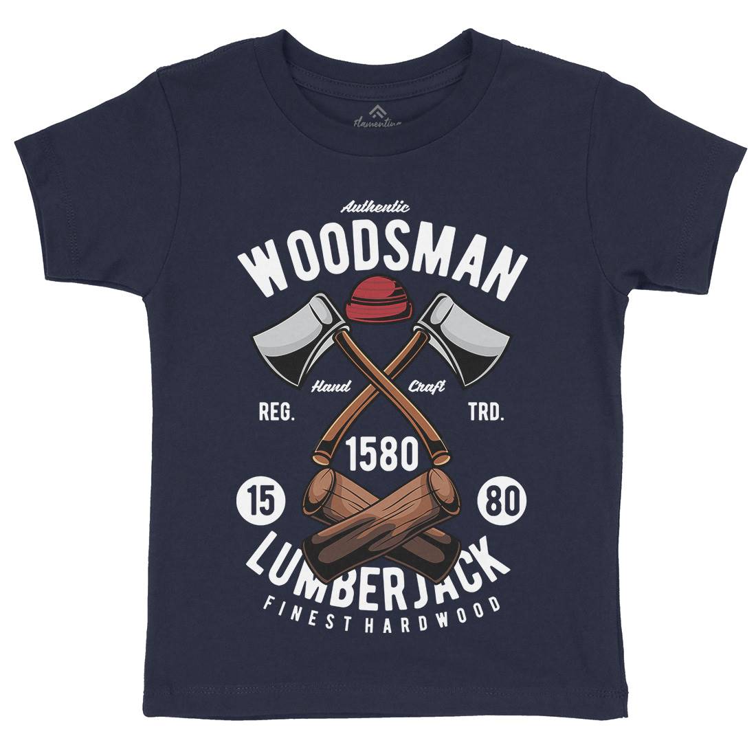 Woodsman Kids Crew Neck T-Shirt Work C474