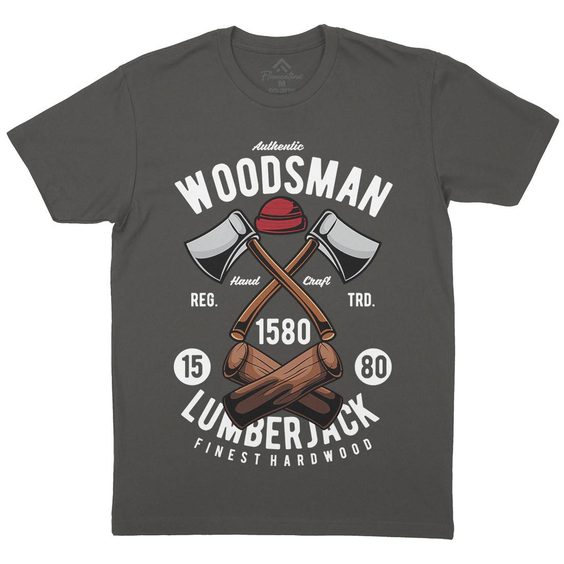 Woodsman Mens Crew Neck T-Shirt Work C474