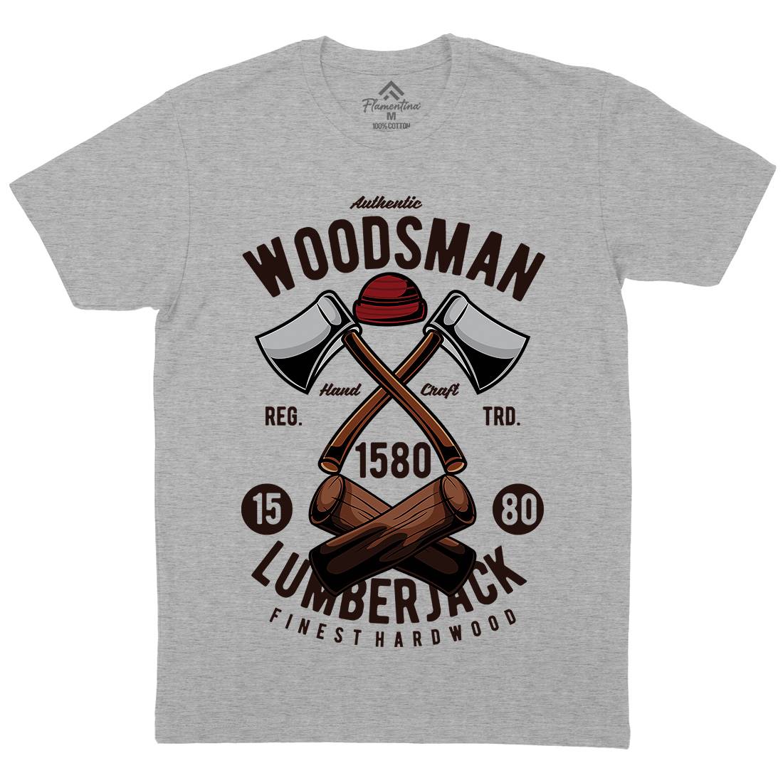 Woodsman Mens Crew Neck T-Shirt Work C474