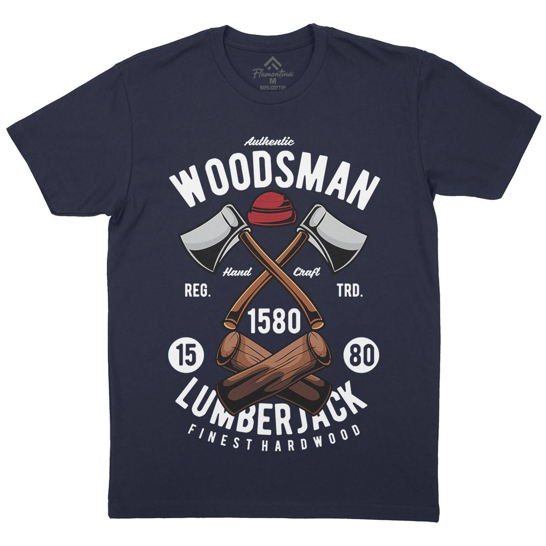 Woodsman Mens Organic Crew Neck T-Shirt Work C474
