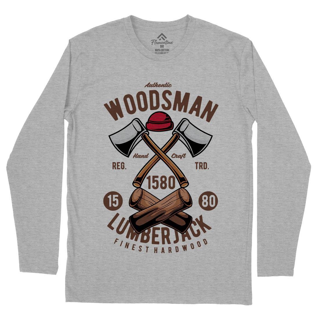 Woodsman Mens Long Sleeve T-Shirt Work C474