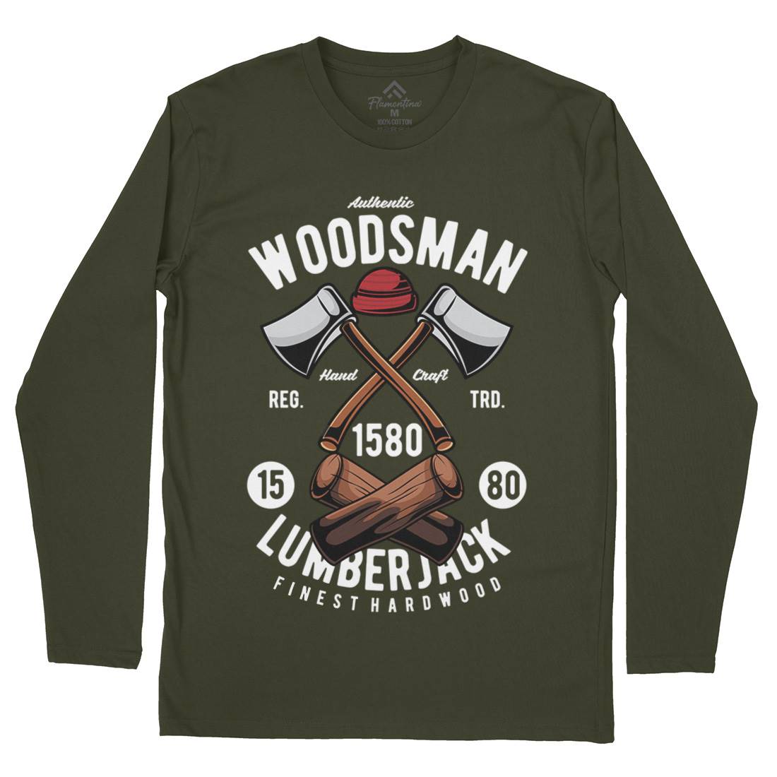Woodsman Mens Long Sleeve T-Shirt Work C474