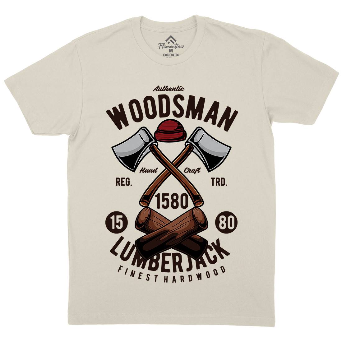 Woodsman Mens Organic Crew Neck T-Shirt Work C474