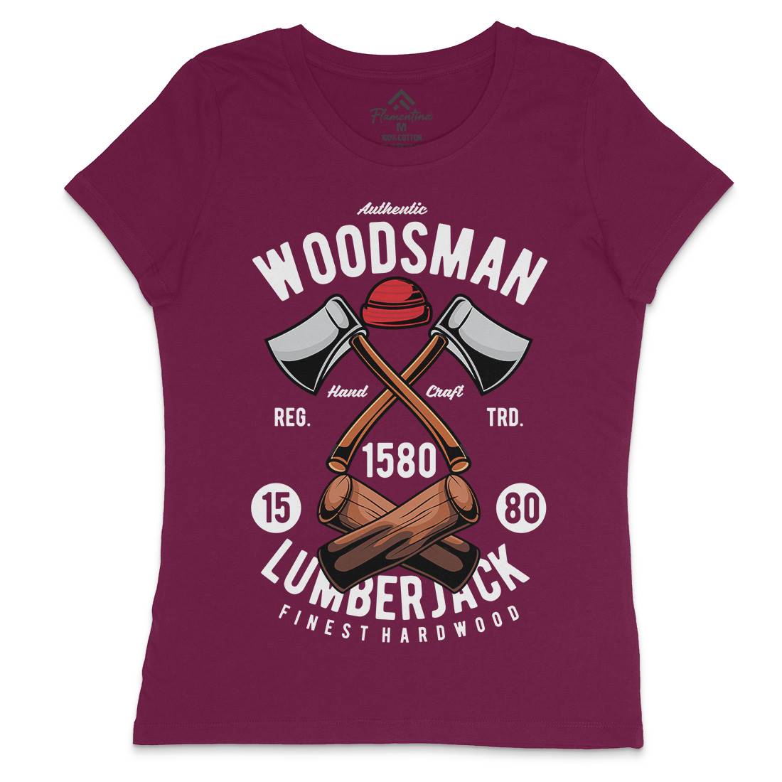 Woodsman Womens Crew Neck T-Shirt Work C474