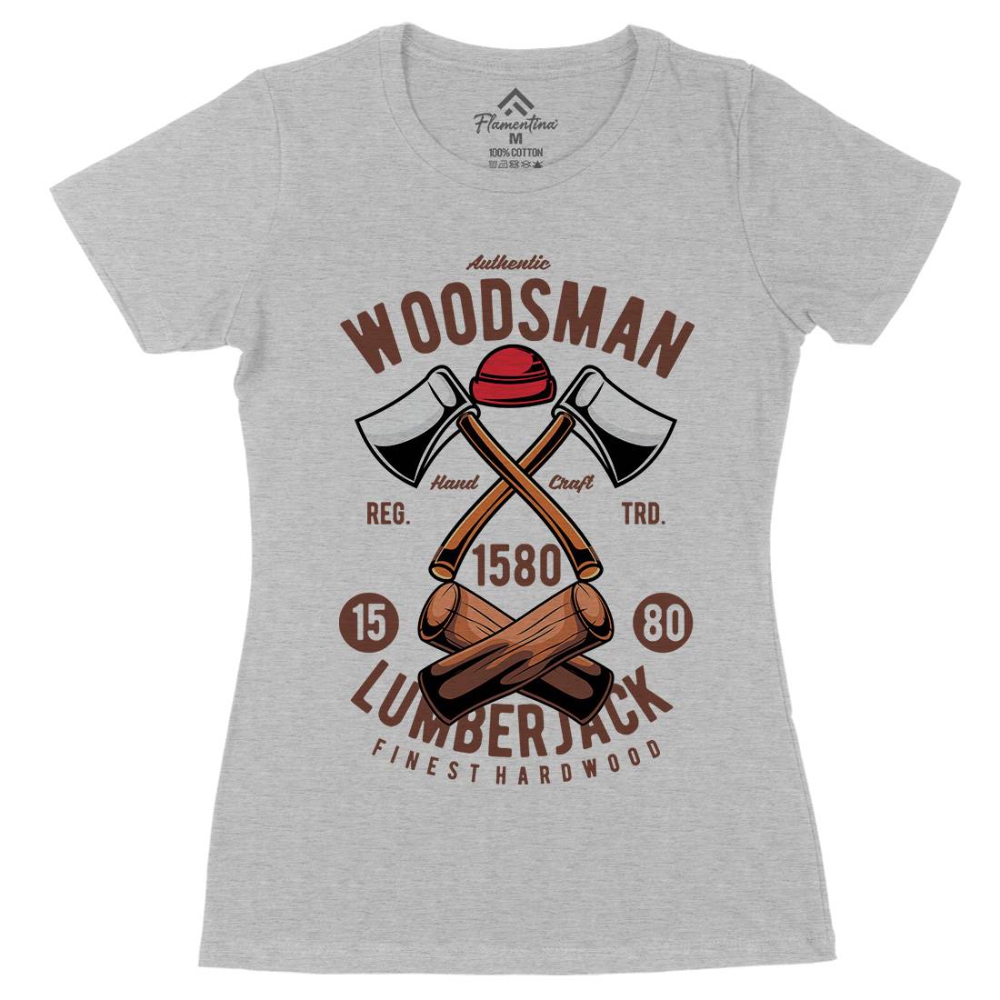 Woodsman Womens Organic Crew Neck T-Shirt Work C474