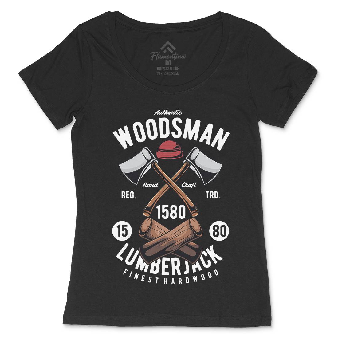 Woodsman Womens Scoop Neck T-Shirt Work C474