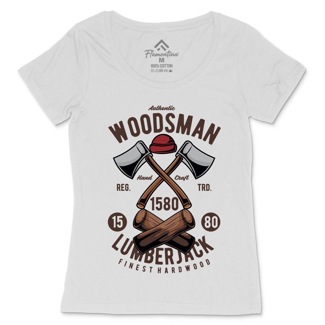 Woodsman Womens Scoop Neck T-Shirt Work C474