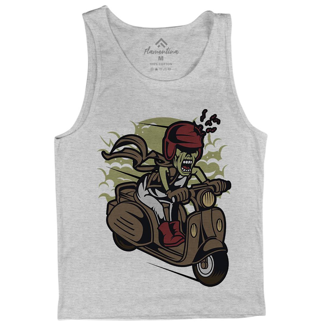 Zombie Scooter Mens Tank Top Vest Motorcycles C476