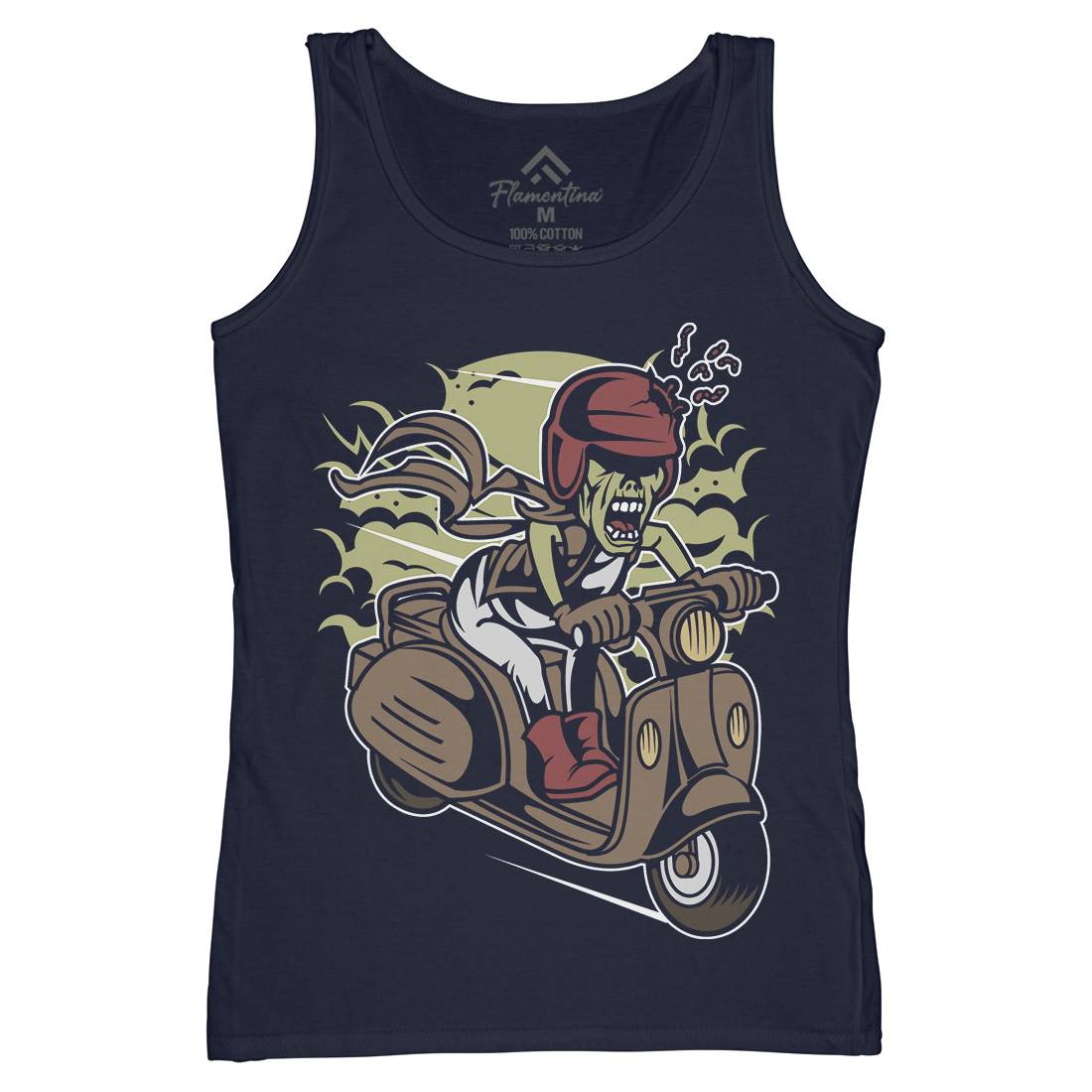 Zombie Scooter Womens Organic Tank Top Vest Motorcycles C476