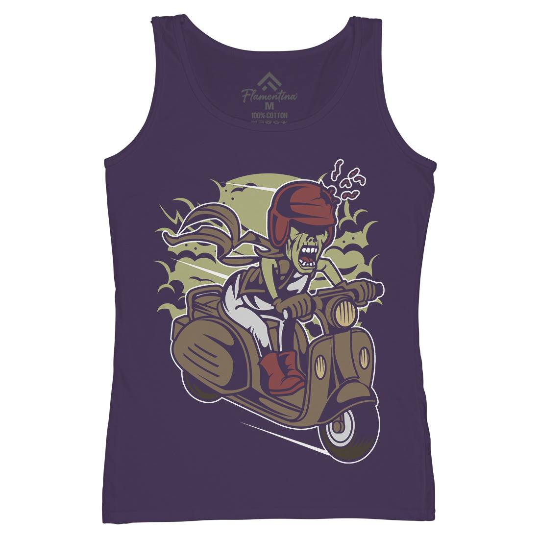 Zombie Scooter Womens Organic Tank Top Vest Motorcycles C476