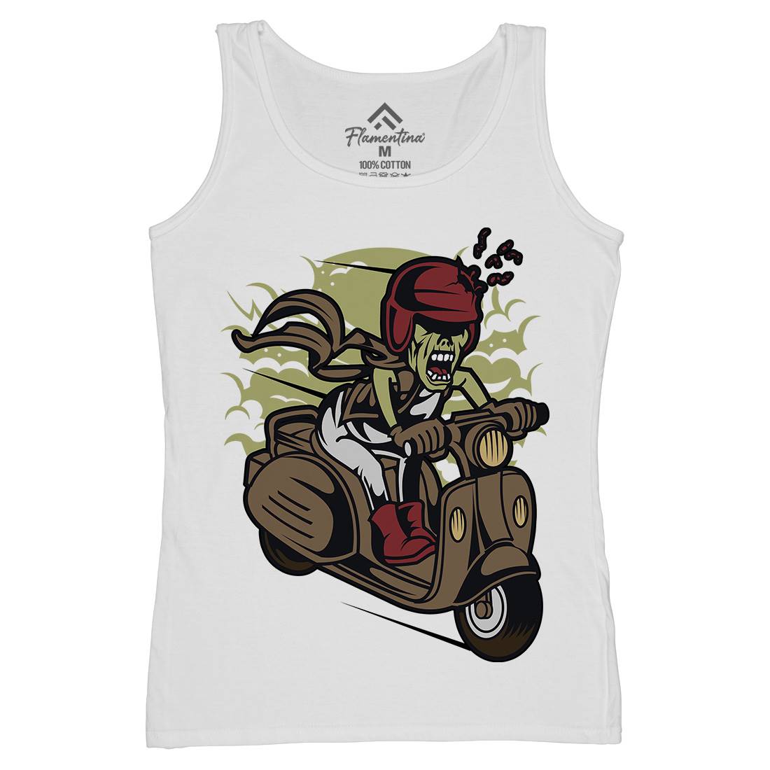 Zombie Scooter Womens Organic Tank Top Vest Motorcycles C476