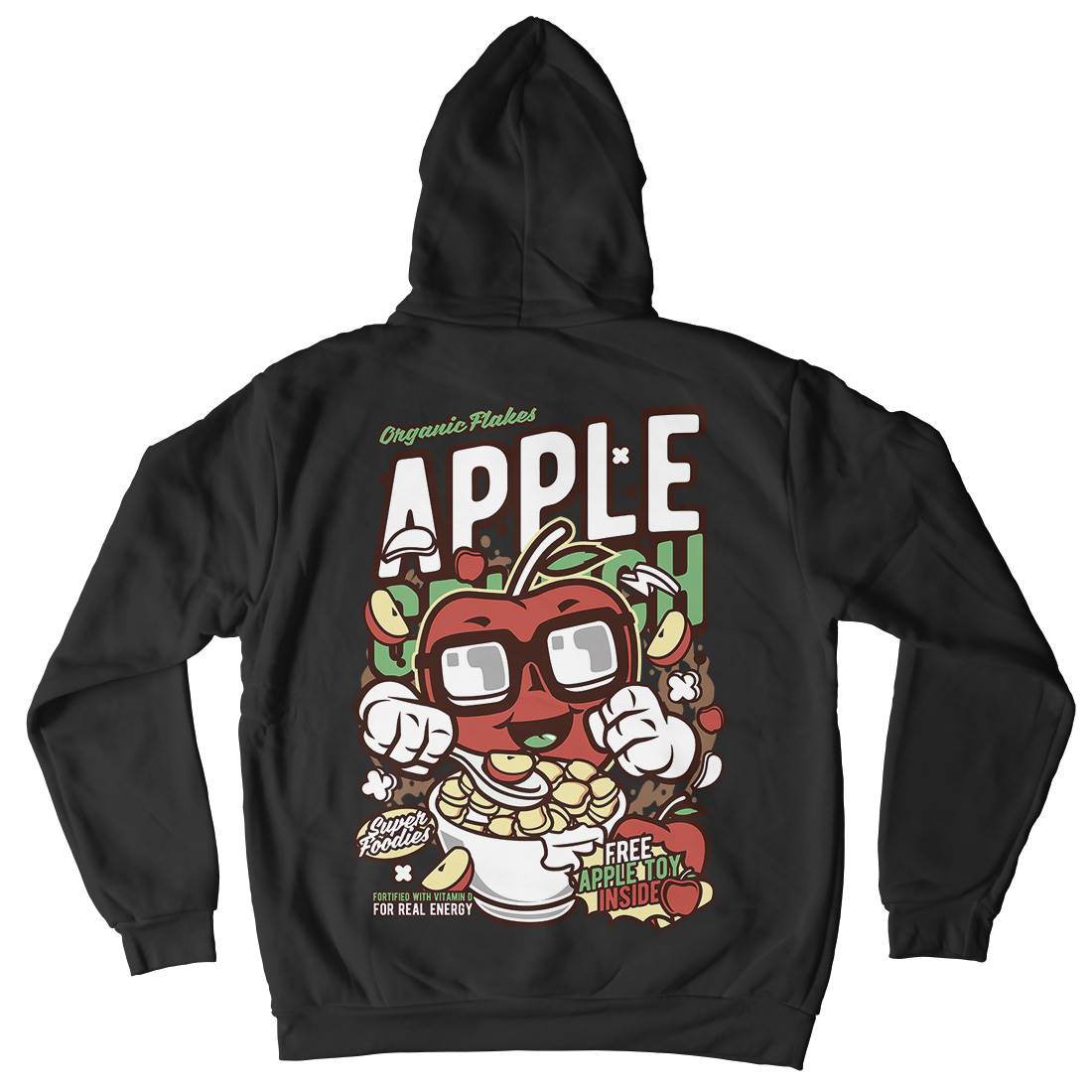 Apple Crunch Mens Hoodie With Pocket Food C480