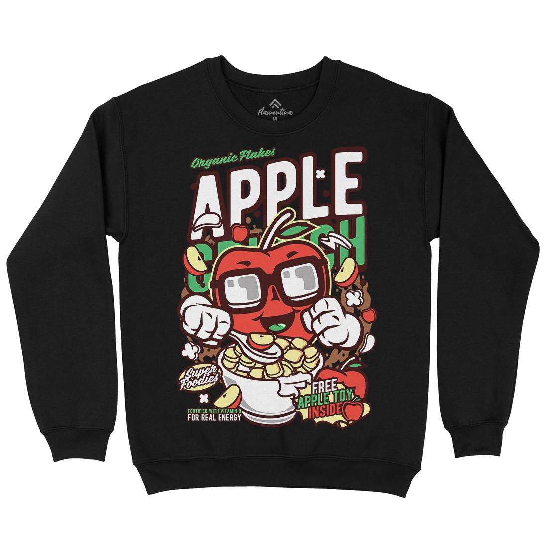 Apple Crunch Kids Crew Neck Sweatshirt Food C480